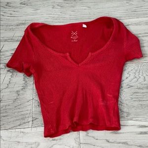 pacsun red crop top